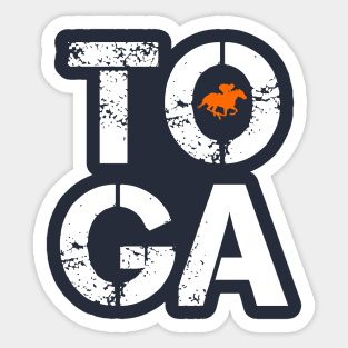 Toga Saratoga Springs Upstate New York Sticker